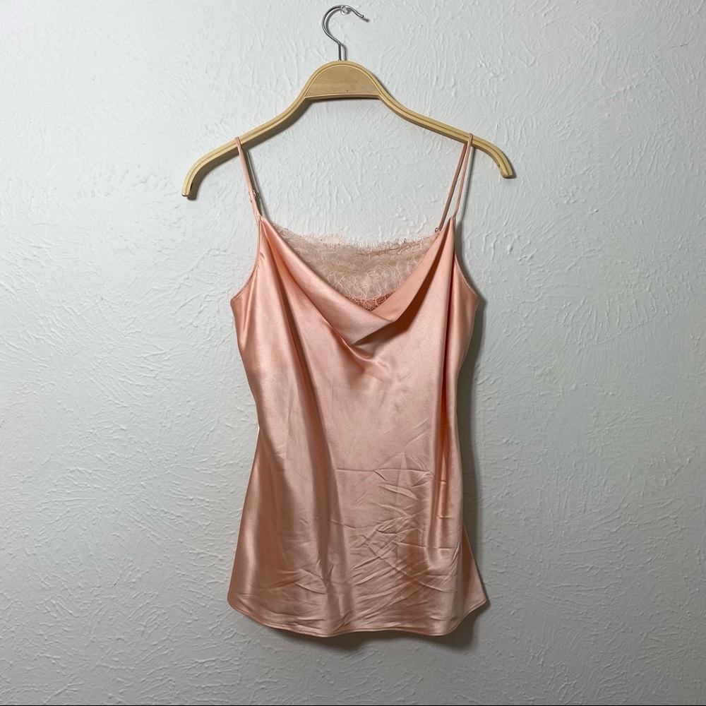 Paige 100% Silk Lace Blush Pink Camisole